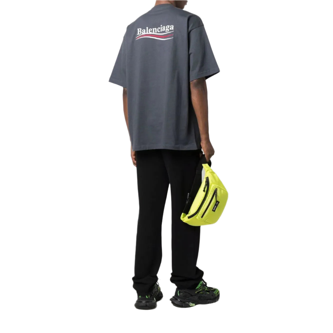 Balenciaga Political Campaign logo-print T-shirt In Grey