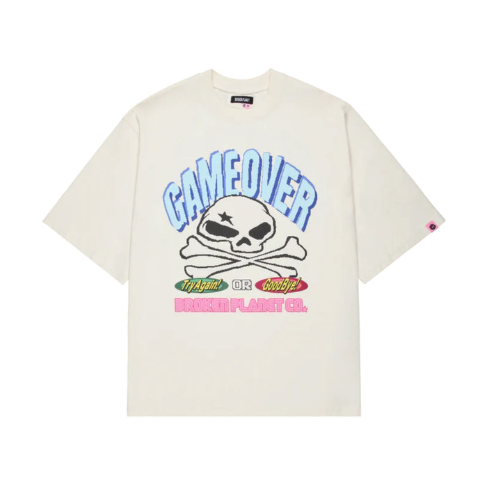 Broken Planet Game Over T-Shirt ‘Vanilla White’
