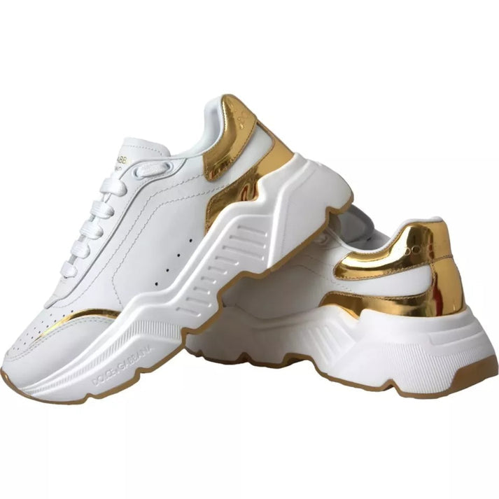 Dolce & Gabbana Daymaster Sneakers in metallic White/Gold
