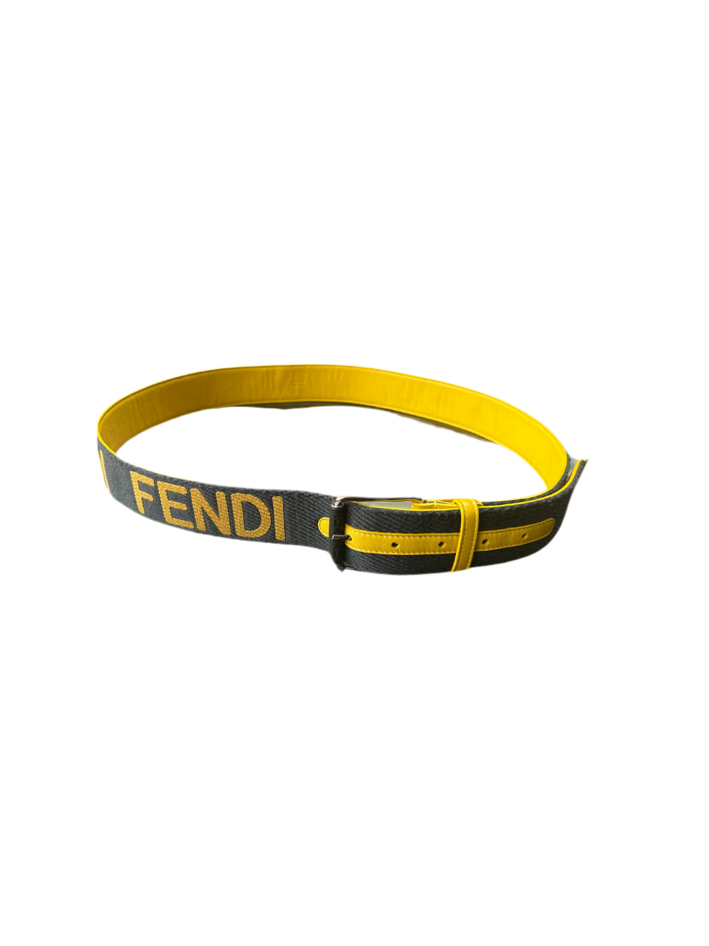 Fendi Belt Grey And Black