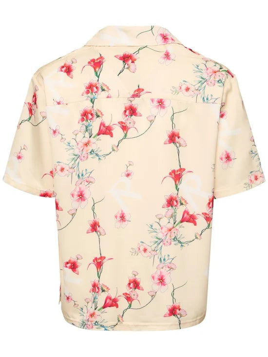 Represent Floral Printed Logo Short Sleeve Shirt