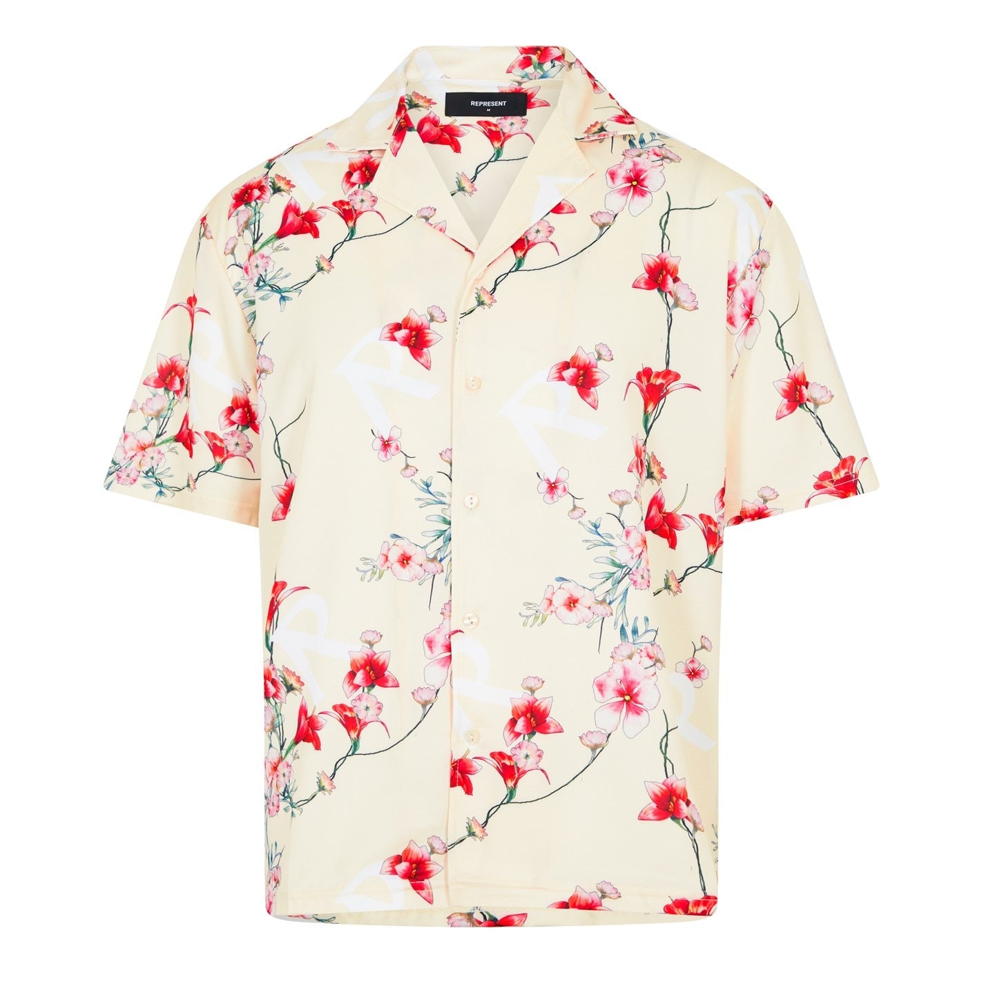Represent Floral Printed Logo Short Sleeve Shirt