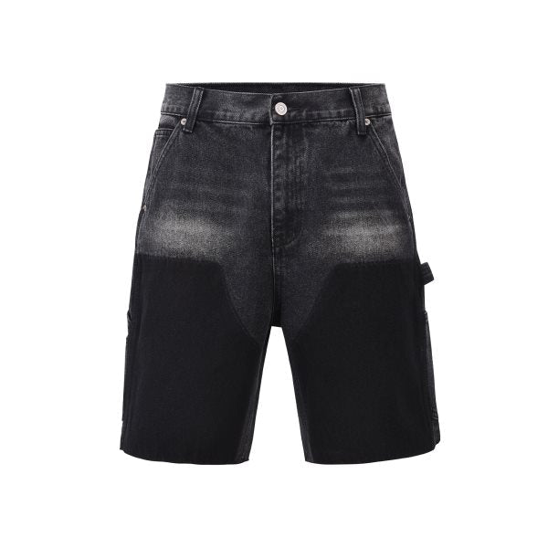 HESNTLS Denim Shorts - Patch work black