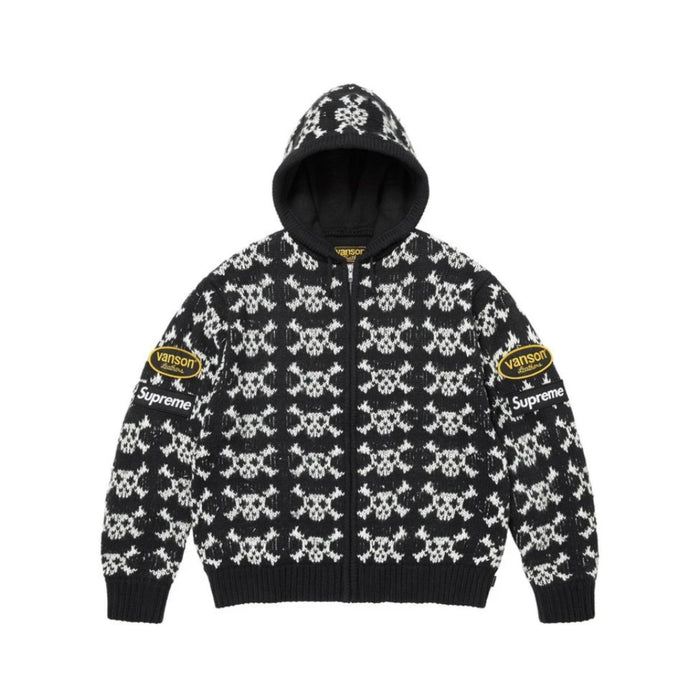 Supreme x Vanson Leathers Skull Hooded Sweater ‘Black’