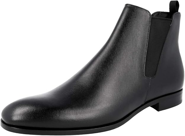 Prada Men's Saffiano Leather Half-Boot