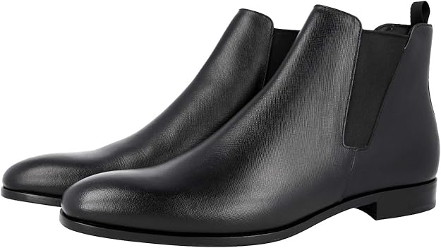 Prada Men's Saffiano Leather Half-Boot