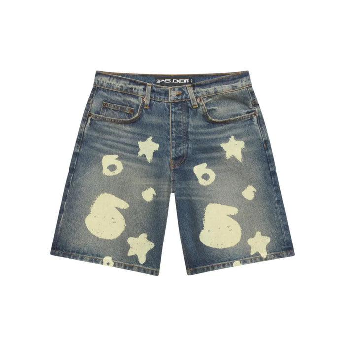 Sp5der Beluga Denim Short Indigo