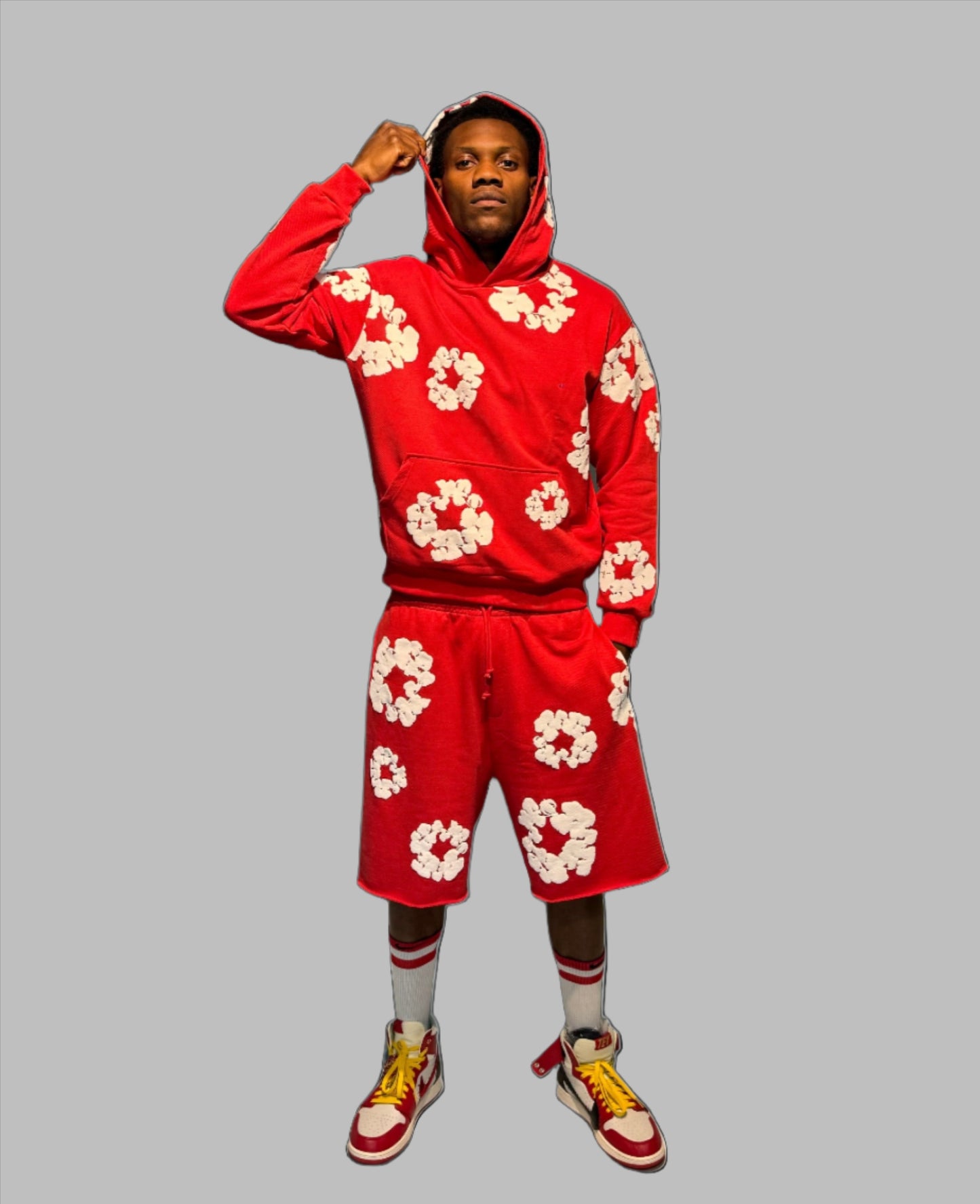 Denim Tears Cotton Wreath Hoodie Red