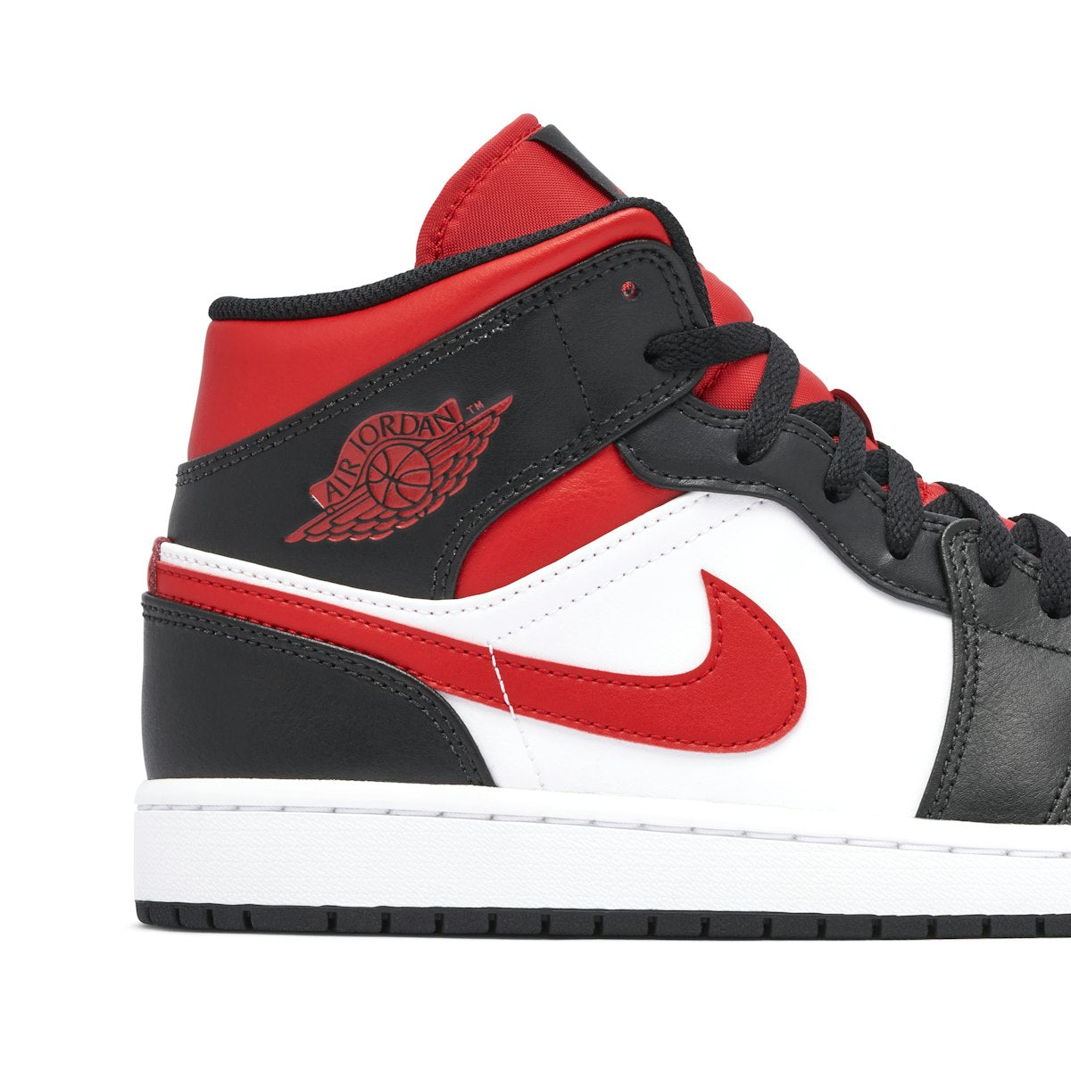 Air Jordan 1 Mid Black Fire Red