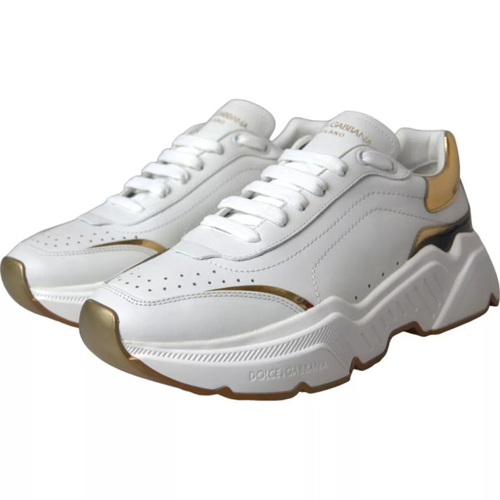 Dolce & Gabbana Daymaster Sneakers in metallic White/Gold