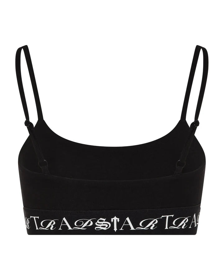 Trapstar Women's Script Bra Black and White