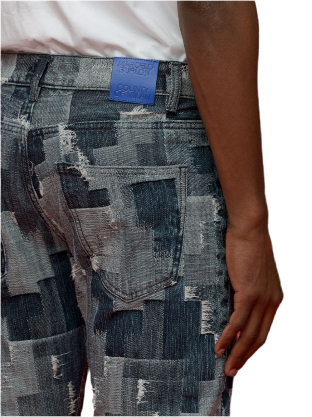 Marcelo Burlon County of Milan ALLOVER CROSS DENIM STRAIGHTLEG JEANS