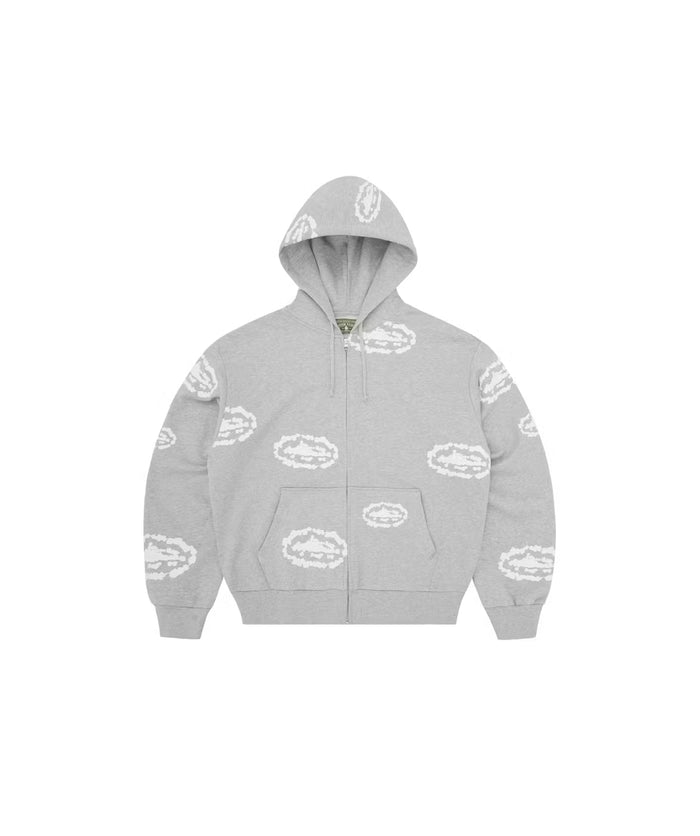 Corteiz x Denim Tears Island Wreath Zip Hoodie ‘Grey’