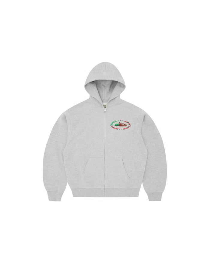 Corteiz x Denim Tears Cortears Royale Zip Hoodie ‘Heather Grey’