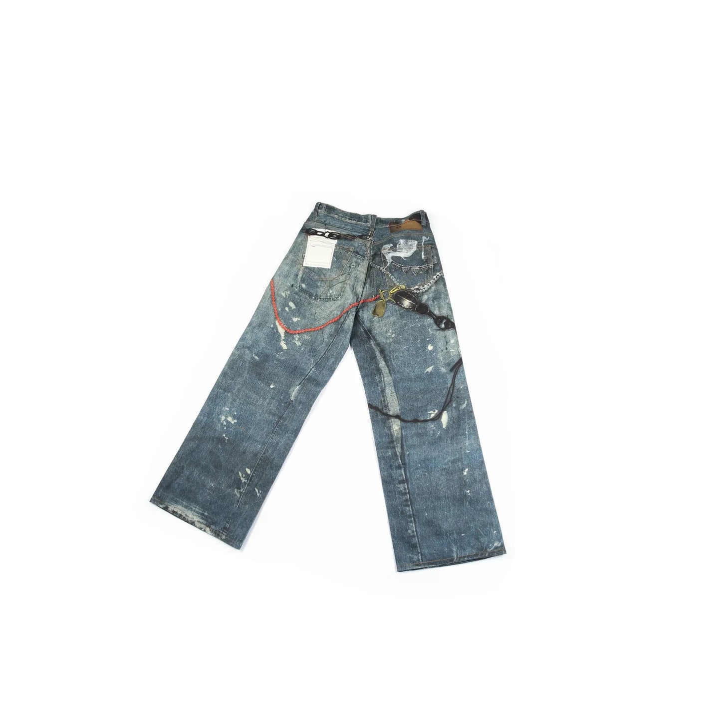 HESNTLS Baggy Fit Jeans - Chains