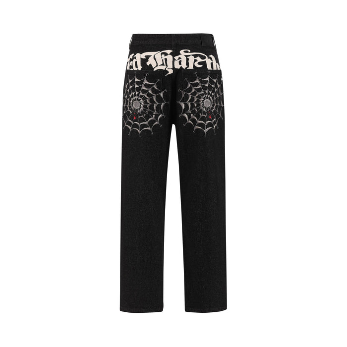 Ed Hardy Black Widow Baggy Denim Jeans ‘Black’