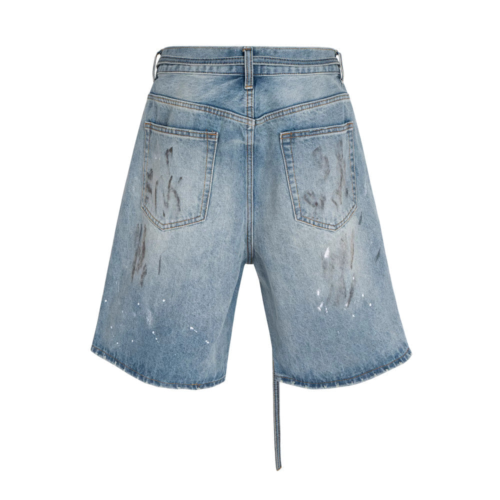 HESNTLS Classic Jorts Paint Splatter Detail