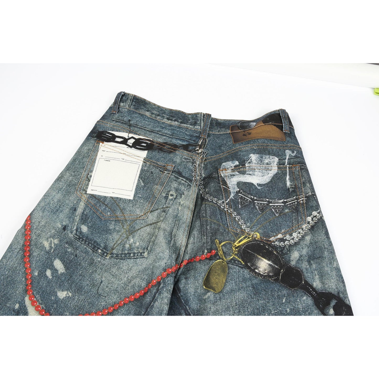 HESNTLS Baggy Fit Jeans - Chains