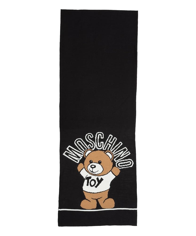 Moschino Teddy bear wool scarf
