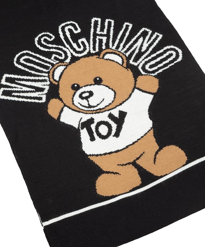 Moschino Teddy bear wool scarf