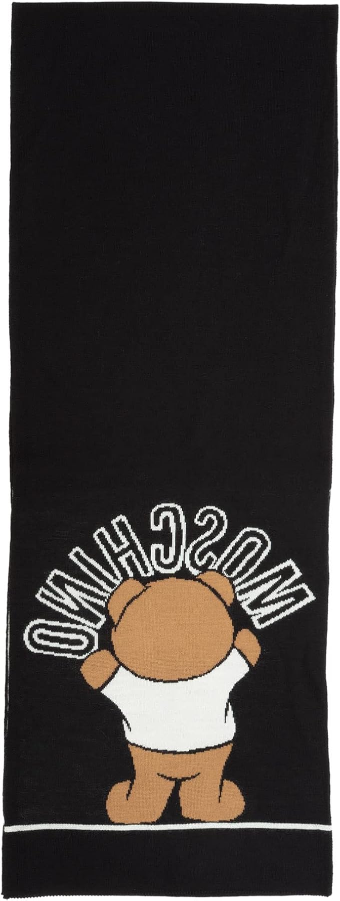 Moschino Teddy bear wool scarf