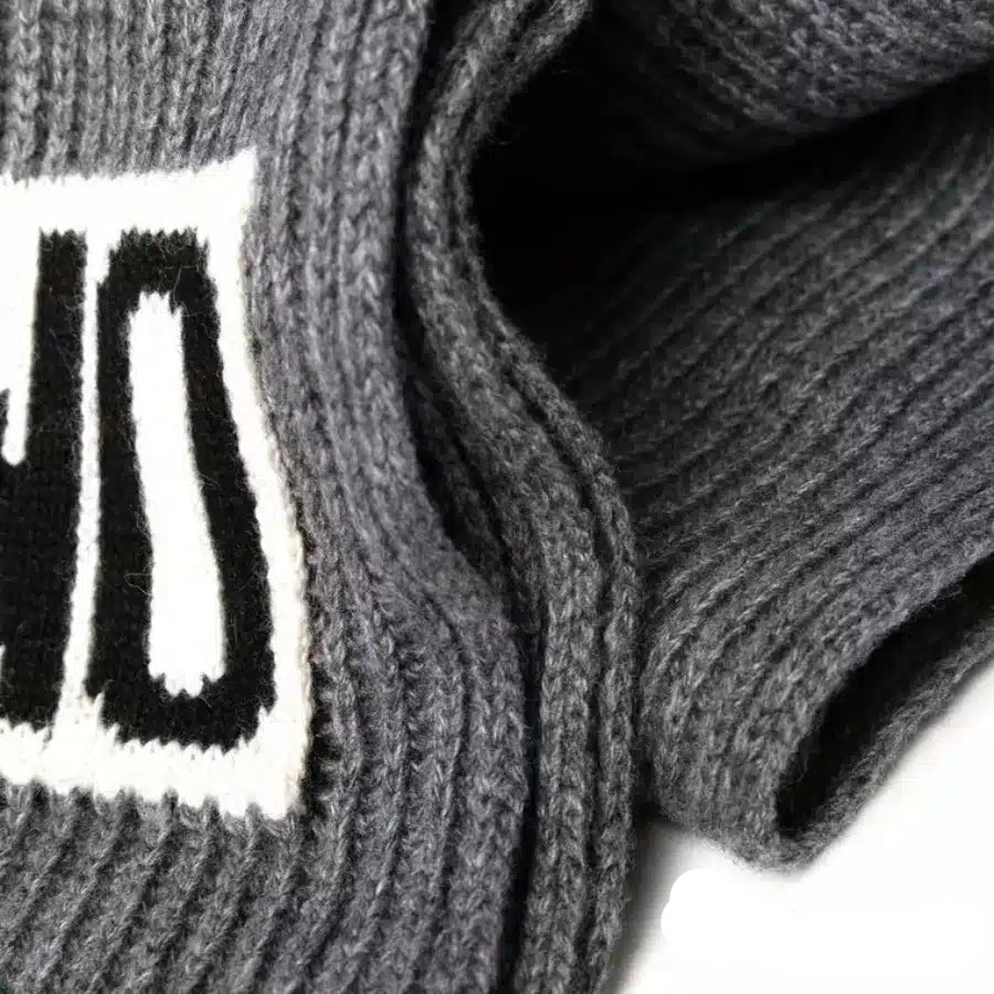 Moschino Logo intarsia knit scarf