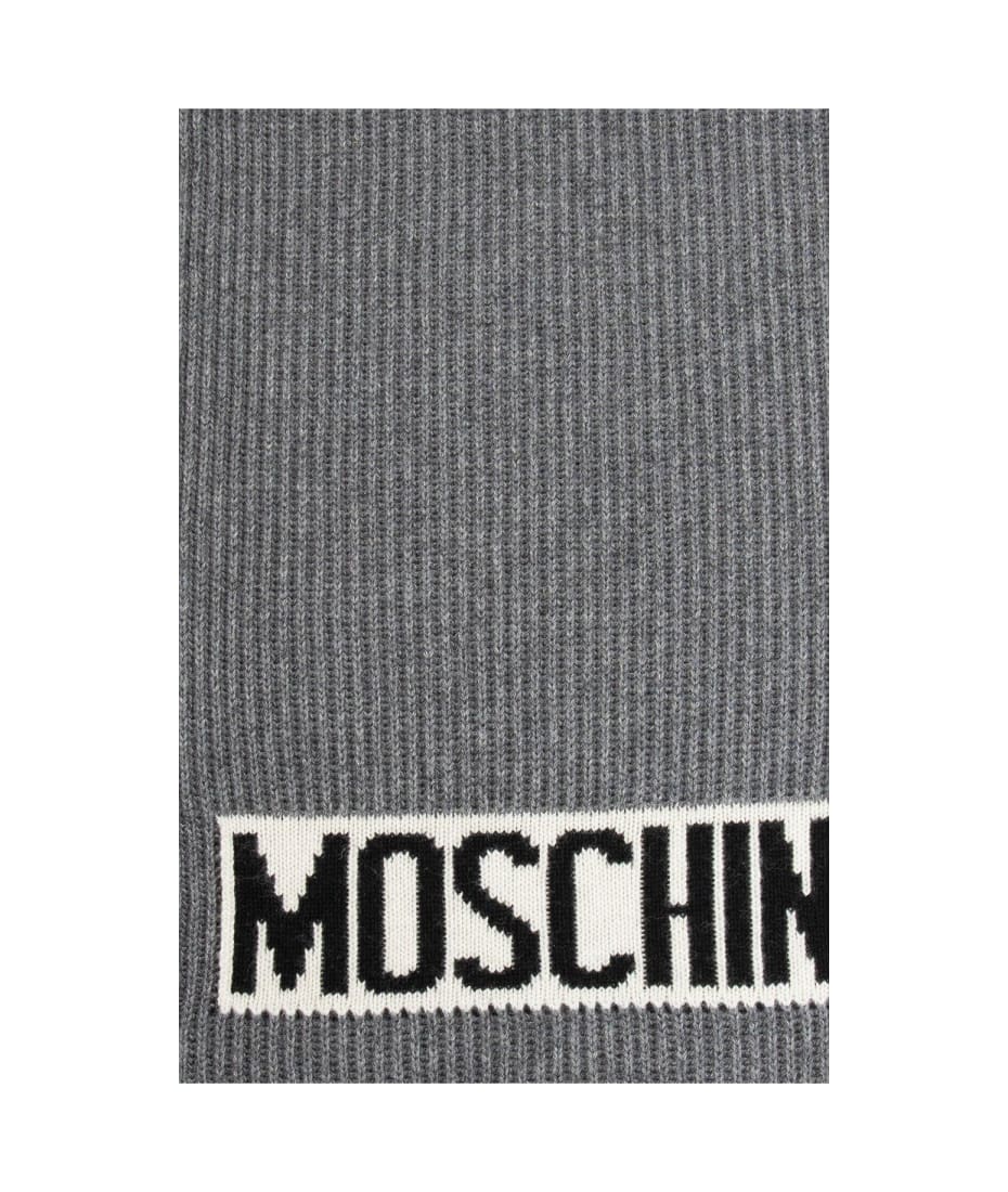 Moschino Logo intarsia knit scarf