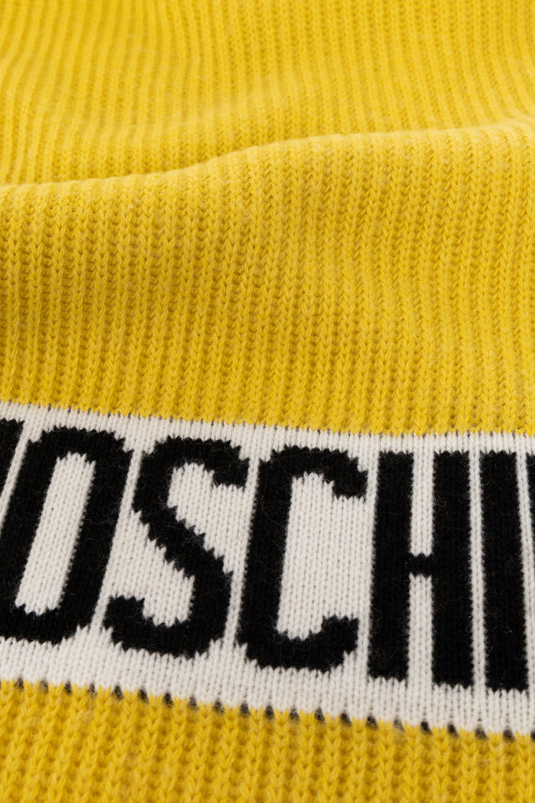 Moschino Logo Intarsia knit scarf