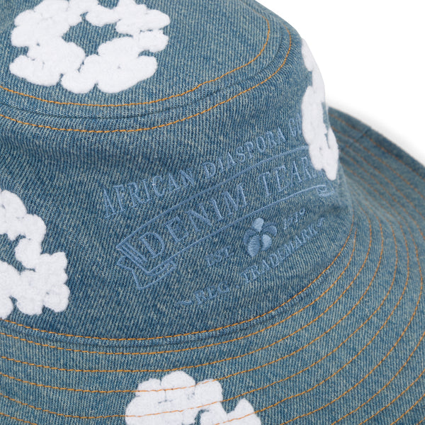 Denim Cotton Wreath Bucket Hat 'Light Wash'