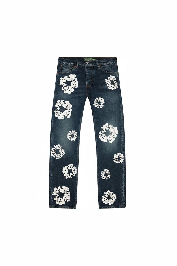 Denim Tears Straight Cotton Wreath Denim Pant 'Dark Wash'