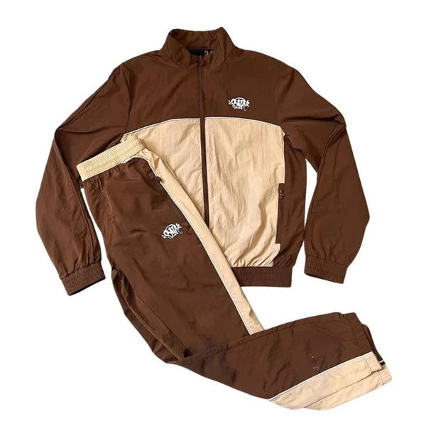 Syna World Team Syna Pipe Tracksuit Brown & Beige