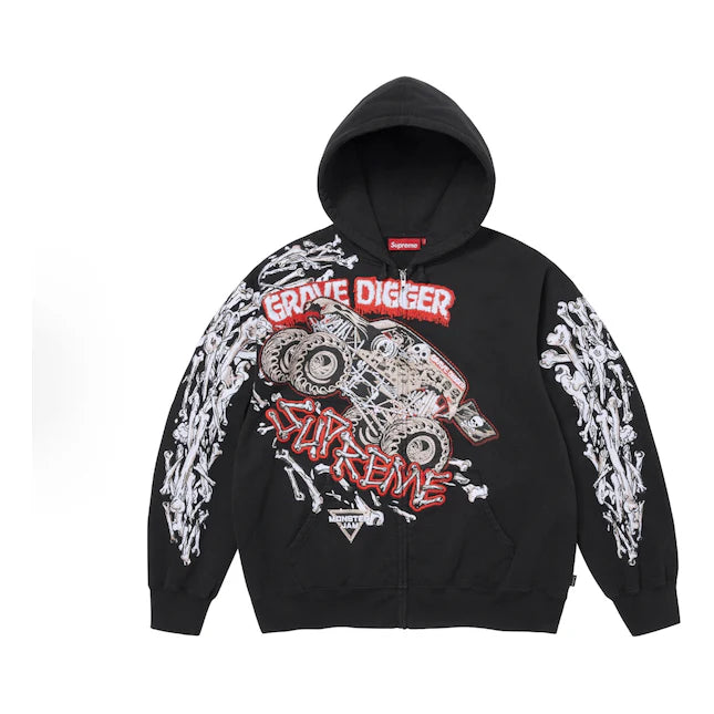 Supreme Grave Digger Zip-up Hoodie