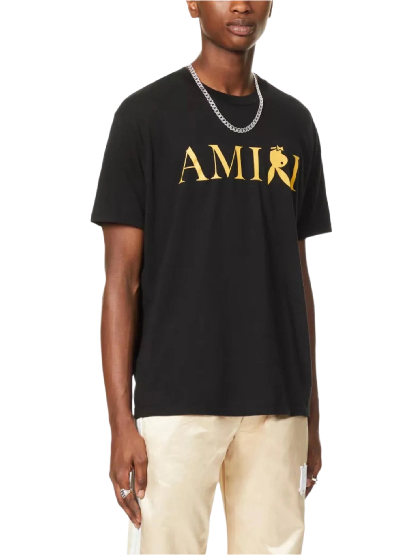 Amiri x Playboy Logo-Print Coton-Jersey Black T-Shirt