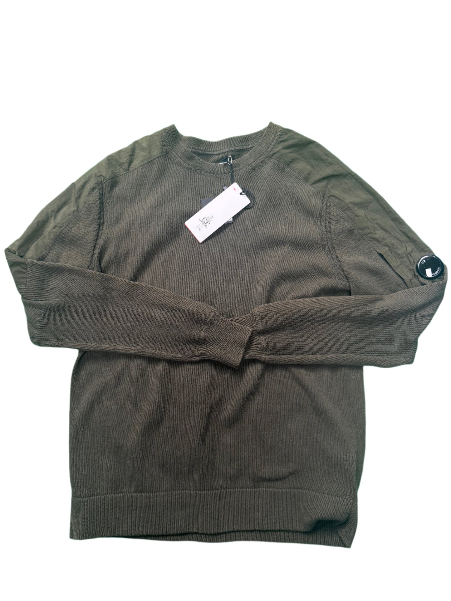 C.P. Company plain khaki green knit jumper