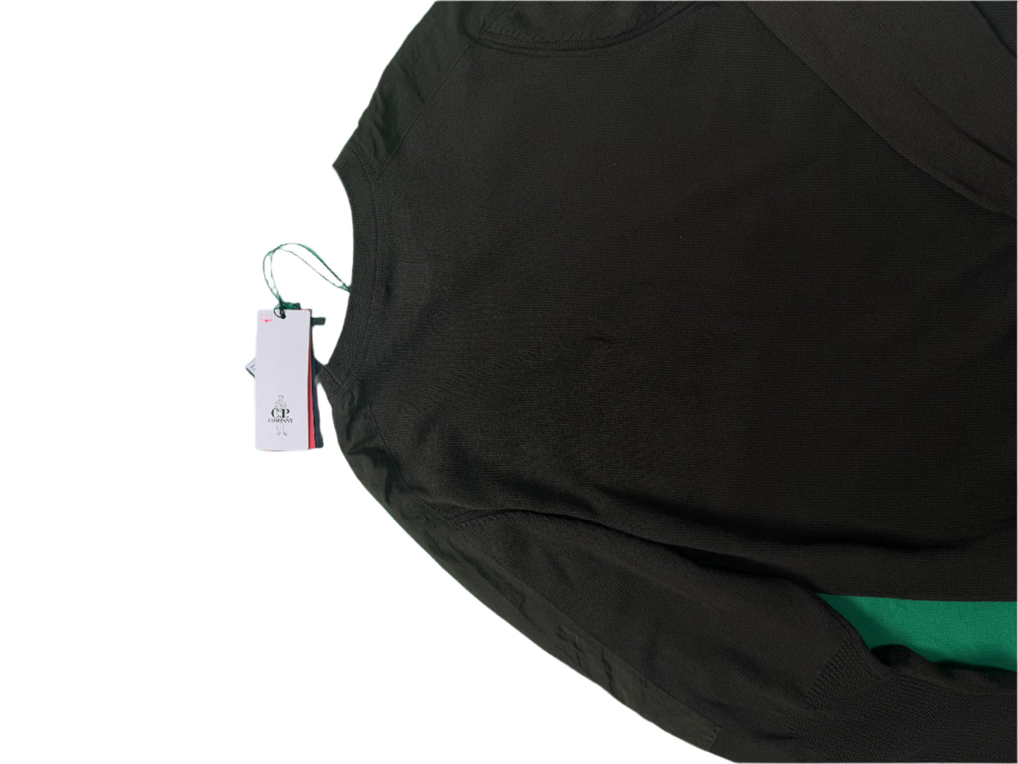 C.P. Company plain khaki green knit jumper