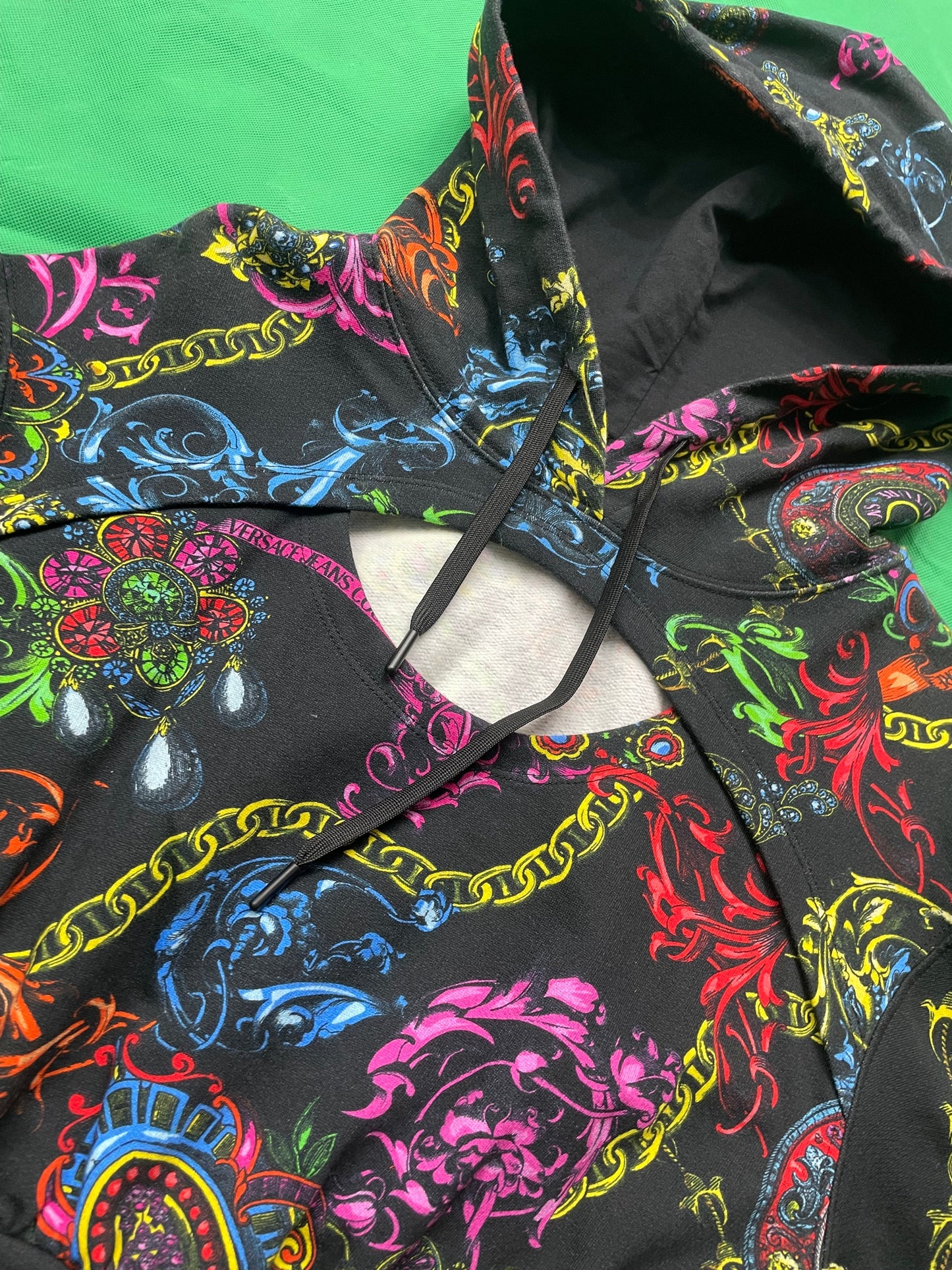 Versace Jeans Couture Baroque Bijoux print hoodie