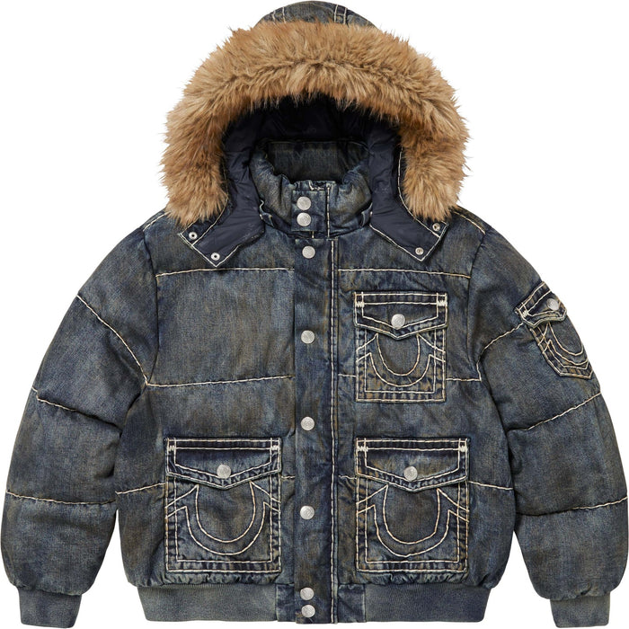 Supreme x True Religion Puffer Jacket 'Dirty Indigo'