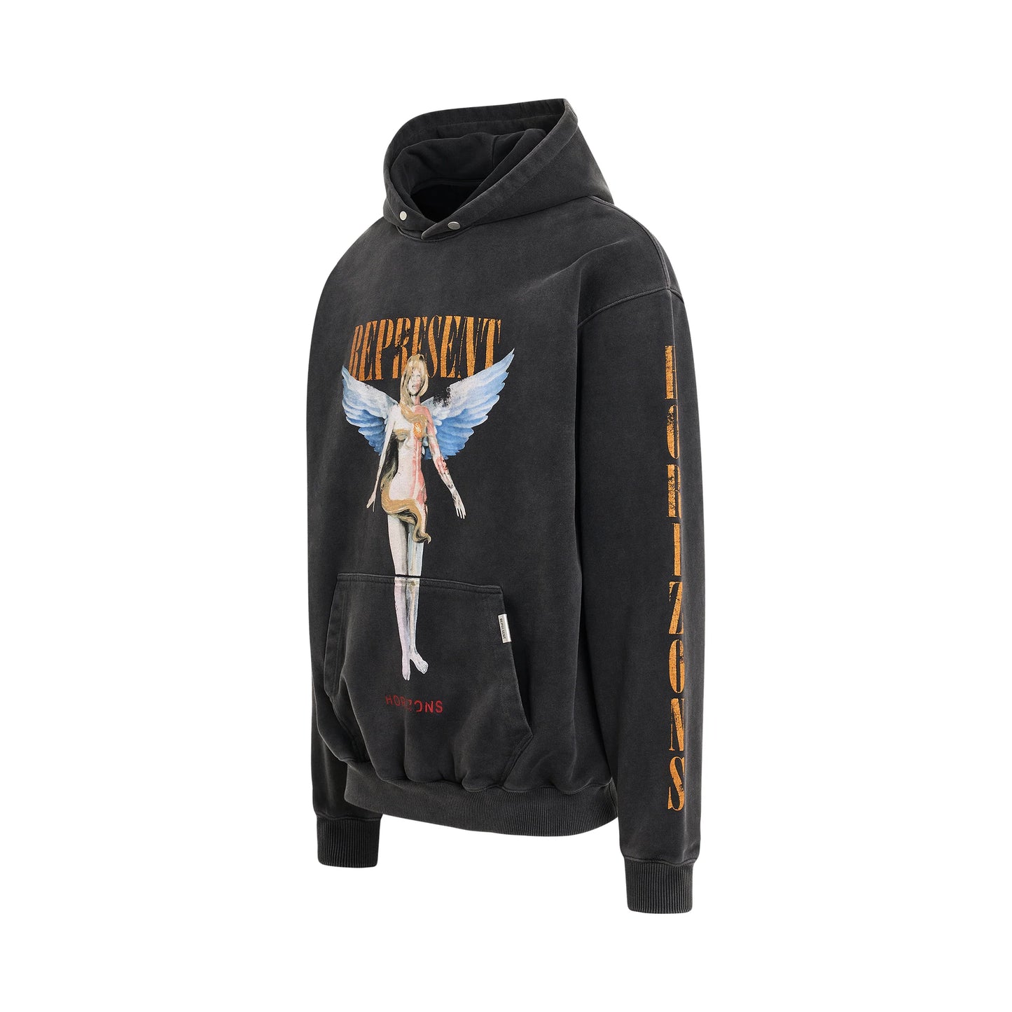 Represent Reborn Hoodie aged Black