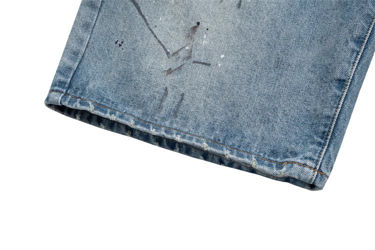 HESNTLS Classic Jorts Paint Splatter Detail