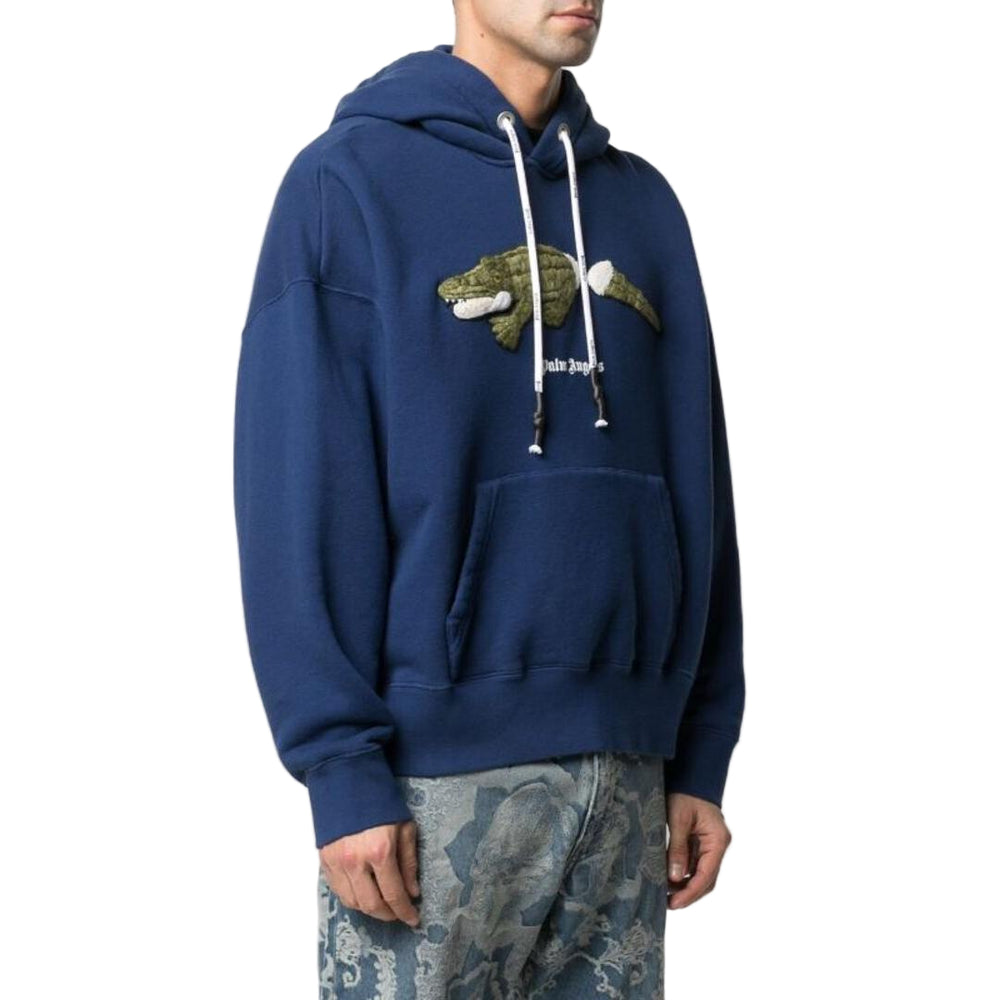 Palm Angels Crocodile Patch Logo Hoodie