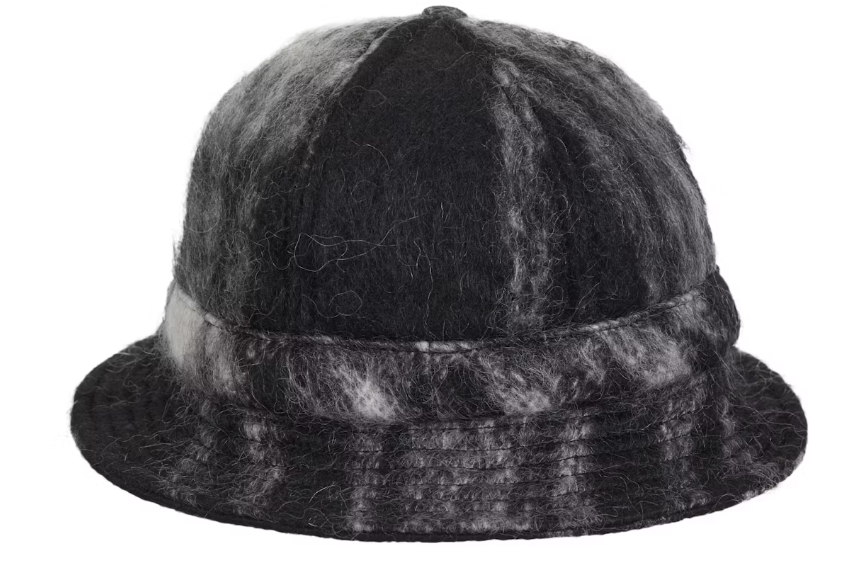 Supreme Mohair Plaid Bell Hat 'Black'