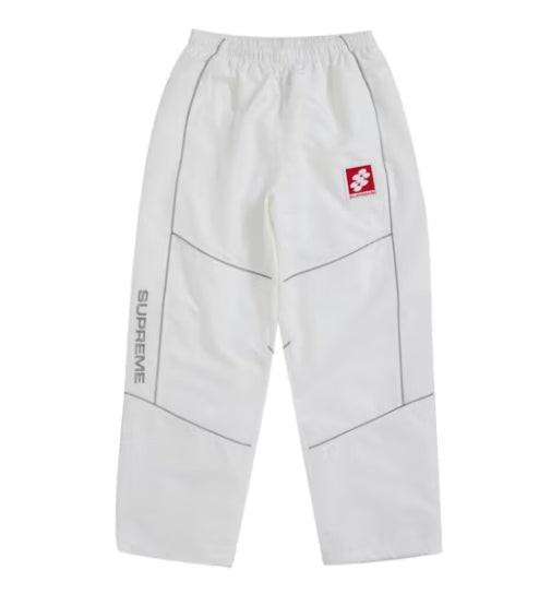 Supreme Reflective Piping Track Pant white