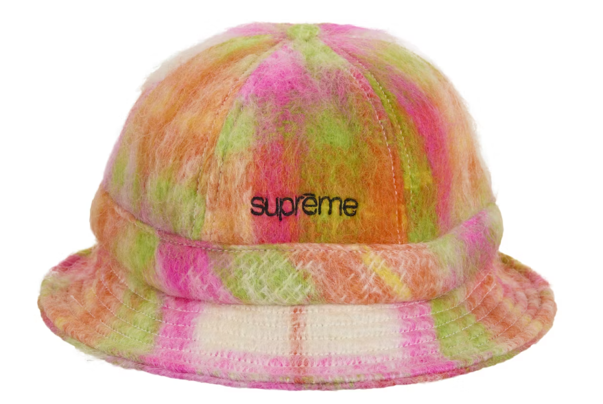 Supreme Mohair Plaid Bell Hat - Multicolor