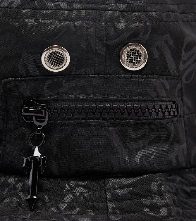 Trapstar Monogram Bucket Hat Black