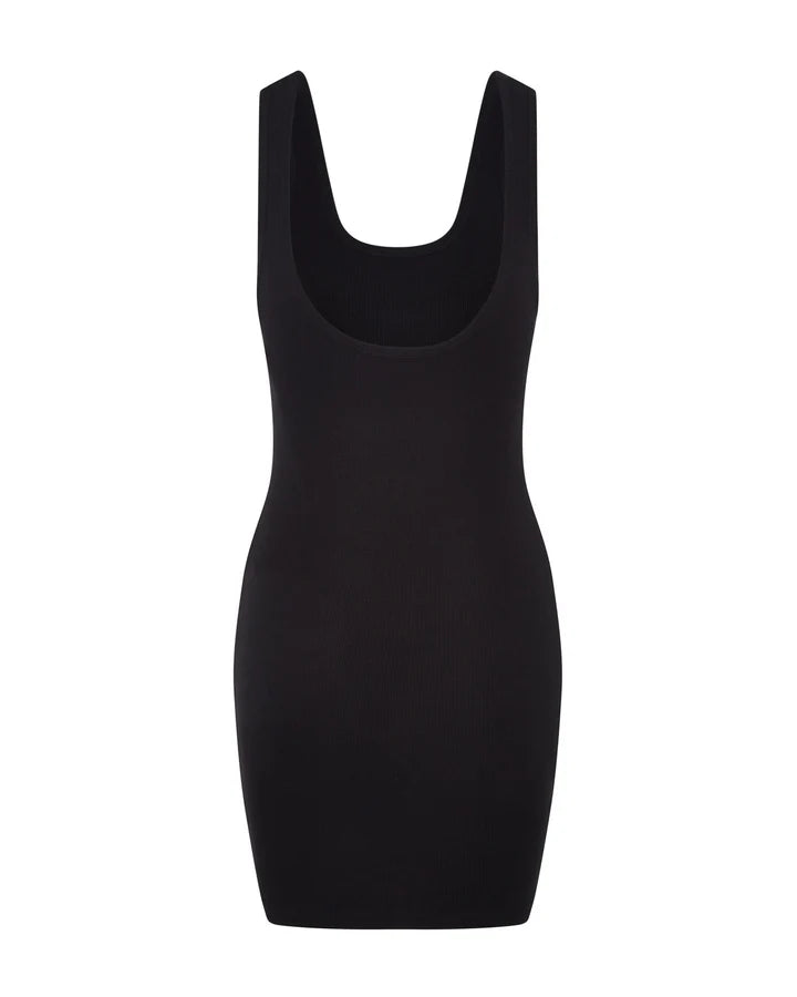 Trapstar Women's Sript Denim Applique Tank Dress Black