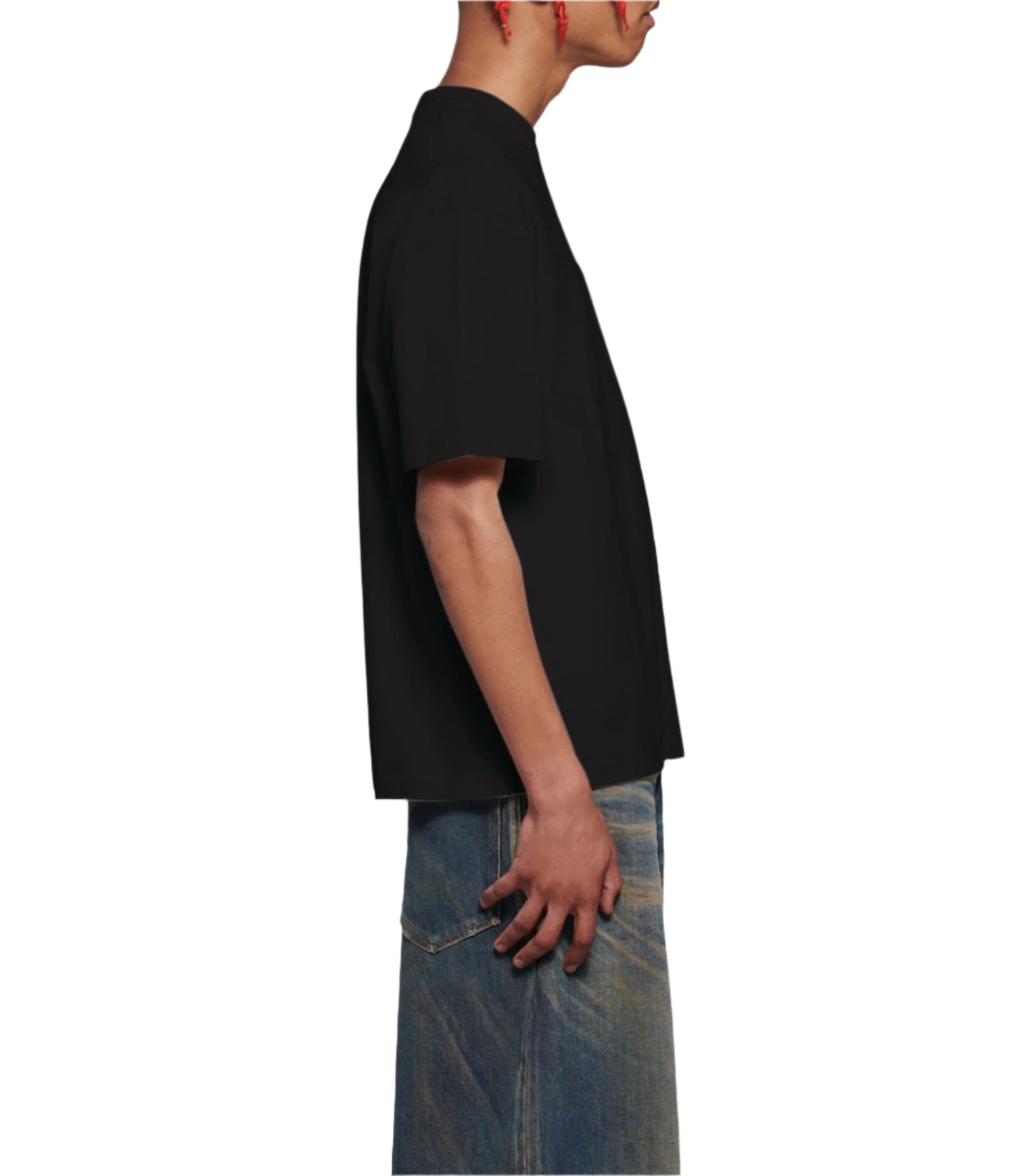 Balenciaga Logo Print Medium Fit T-Shirt 'Black'