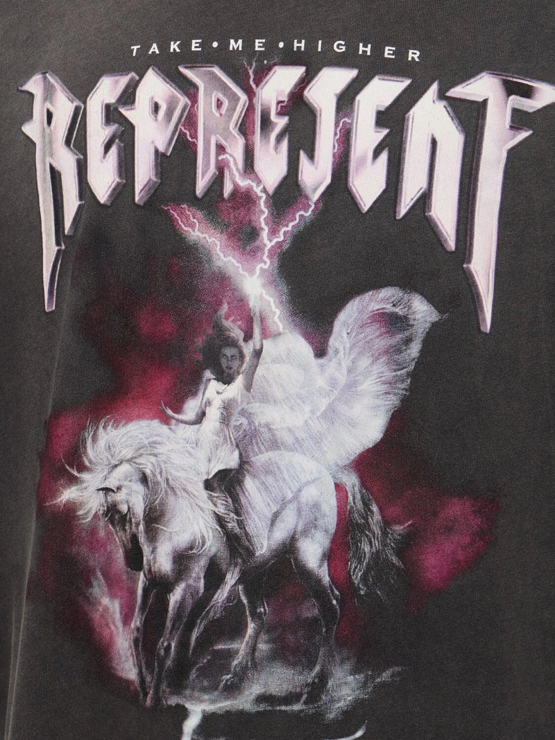 Represent "Take Me Higher" Printed Cotton T-Shirt