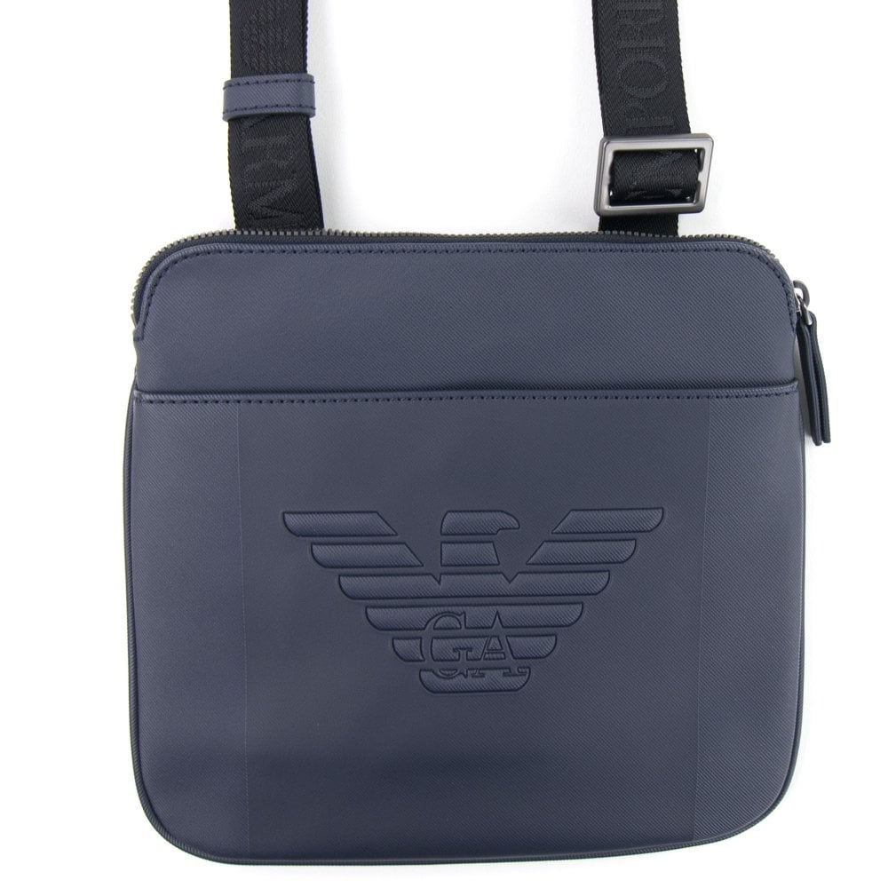 Emporio Armani Embossed Logo Cross Body Bag 'Navy Blue'