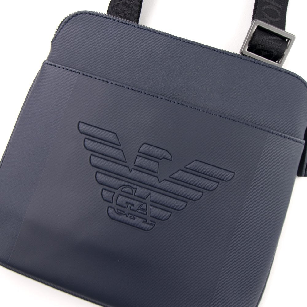 Emporio Armani Embossed Logo Cross Body Bag 'Navy Blue'