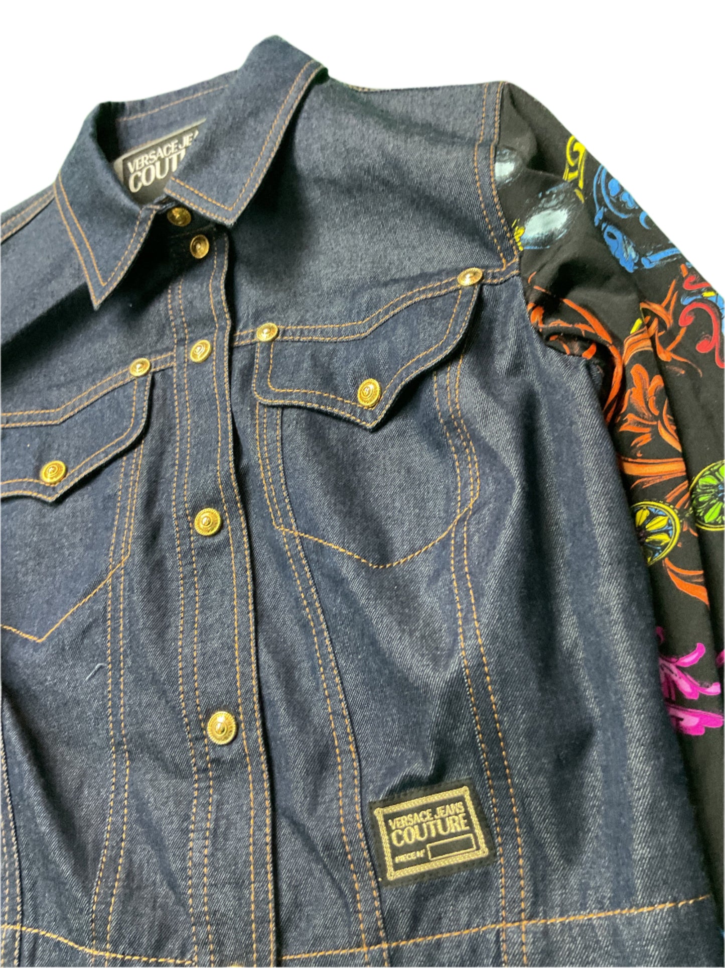 Versace jeans jacket colourful